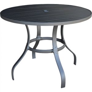 Mesa para Jardim com Tampo Ripado em Alumínio