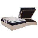 Ver imagem 1 de Cama Box Baú Casal: Colchão Ortopédico Orthoflex Foggia Sogni Unic Face + Base CRC Suede Clean(138x1