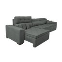 Ver mais imagens de Sofá Austin 3.22M Retrátil e Reclinável com Molas No Assento e Almofadas. Tecido Suede Cinza