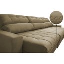 Ver imagem 4 de Sofá Retrátil e Reclinável com Molas Ensacadas Cama Inbox Master 3.22M Tecido Suede Bege