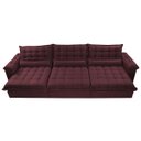 Ver imagem 5 de Sofá Retrátil e Reclinável 3.22M com Molas Ensacadas Cama Inbox Aconchego Tecido Suede Vinho