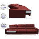 Ver imagem 2 de Sofá Retrátil e Reclinável com Molas Ensacadas Cama Inbox Master 3.22M Tecido Suede Vermelho