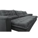 Ver imagem 4 de Sofá Retrátil e Reclinável 3.22M com Molas Ensacadas Cama Inbox Aconchego Tecido Suede Cinza