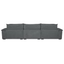 Ver imagem 6 de Sofá Retrátil e Reclinável 3.22M com Molas Ensacadas Cama Inbox Aconchego Tecido Suede Cinza