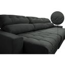 Ver imagem 4 de Sofá Retrátil e Reclinável com Molas Ensacadas Cama Inbox Master 3.22M Tecido Suede Cinza