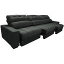Ver mais imagens de Sofá Retrátil e Reclinável com Molas Ensacadas Cama Inbox Master 3.22M Tecido Suede Cinza