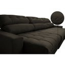 Ver imagem 4 de Sofá Retrátil e Reclinável com Molas Ensacadas Cama Inbox Master 3.22M Tecido Suede Café