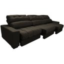 Ver mais imagens de Sofá Retrátil e Reclinável com Molas Ensacadas Cama Inbox Master 3.22M Tecido Suede Café