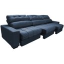 Ver mais imagens de Sofá Retrátil e Reclinável com Molas Ensacadas Cama Inbox Master 3.22M Tecido Suede Azul