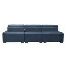 Ver imagem 6 de Sofá Retrátil e Reclinável com Molas Ensacadas Cama Inbox Master 3.22M Tecido Suede Azul