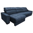 Ver imagem 7 de Sofá Retrátil e Reclinável com Molas Ensacadas Cama Inbox Master 3.22M Tecido Suede Azul