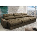 Ver imagem 1 de Sofá Retrátil e Reclinável com Molas Ensacadas Cama Inbox Master 3.22M Tecido Suede Castor