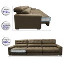 Ver imagem 2 de Sofá Retrátil e Reclinável com Molas Ensacadas Cama Inbox Master 3.22M Tecido Suede Castor