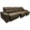 Ver mais imagens de Sofá Retrátil e Reclinável com Molas Ensacadas Cama Inbox Master 3.22M Tecido Suede Castor