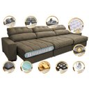 Ver imagem 3 de Sofá Retrátil e Reclinável com Molas Ensacadas Cama Inbox Master 3.22M Tecido Suede Castor