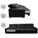 Ver imagem 2 de Sofá Retrátil e Reclinável com Molas Ensacadas Cama Inbox Master 3.22M Tecido Suede Preto