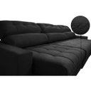 Ver imagem 4 de Sofá Retrátil e Reclinável com Molas Ensacadas Cama Inbox Master 3.22M Tecido Suede Preto