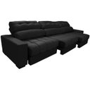 Ver mais imagens de Sofá Retrátil e Reclinável com Molas Ensacadas Cama Inbox Master 3.22M Tecido Suede Preto