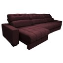 Ver imagem 7 de Sofá Retrátil e Reclinável com Molas Ensacadas Cama Inbox Master 3.22M Tecido Suede Vinho