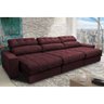 Sofá Retrátil e Reclinável com Molas Ensacadas Cama Inbox Master 3.22M Tecido Suede Vinho - 1