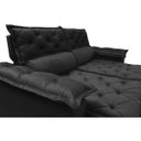 Ver imagem 4 de Sofá 3 Lugares Retrátil e Reclinável Cama Inbox Compact 1.80M Velusoft Preto