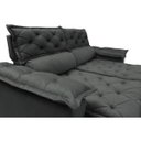 Ver imagem 4 de Sofá 3 Lugares Retrátil e Reclinável Cama Inbox Compact 1.80m Velusoft Cinza
