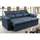 Ver imagem 1 de Sofá 3 Lugares Retrátil e Reclinável Cama Inbox Compact 2.00M Velusoft Azul