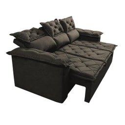 Sofá 3 Lugares Retrátil e Reclinável Cama Inbox Compact 2.00M Velusoft Café - 7