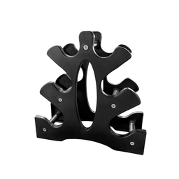 Kit 3 Halteres Sextavados Peso Academia Fitness + Suporte 12Kg - 5