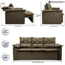 Ver imagem 2 de Sofá 3 Lugares Retrátil e Reclinável Cama Inbox Compact 2.00M Velusoft Castor