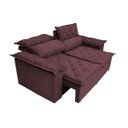 Ver imagem 7 de Sofá 3 Lugares Retrátil e Reclinável Cama Inbox Compact 1.80M Velusoft Vinho