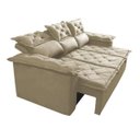 Ver imagem 7 de Sofá 3 Lugares Retrátil e Reclinável Cama Inbox Compact 2.00M Velusoft Bege