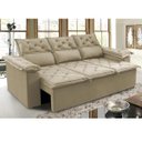 Ver imagem 1 de Sofá 3 Lugares Retrátil e Reclinável Cama Inbox Compact 2.00M Velusoft Bege