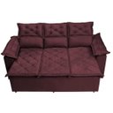 Ver imagem 5 de Sofá 3 Lugares Retrátil e Reclinável Cama Inbox Compact 2.00M Velusoft Vinho