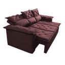 Ver mais imagens de Sofá 3 Lugares Retrátil e Reclinável Cama Inbox Compact 2.00M Velusoft Vinho