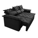 Ver imagem 7 de Sofá 3 Lugares Retrátil e Reclinável Cama Inbox Compact 2.00M Velusoft Preto