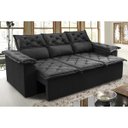 Ver imagem 1 de Sofá 3 Lugares Retrátil e Reclinável Cama Inbox Compact 2.00M Velusoft Preto