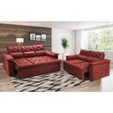 Ver imagem 1 de Conjunto de Sofá 3 e 2 Lugares Retrátil e Reclinável Cama Inbox Compact 2.00x1.50M Velusoft