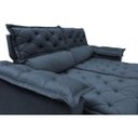 Ver imagem 4 de Conjunto de Sofá 3 e 2 Lugares Retrátil e Reclinável Cama Inbox Compact 2.00x1.50M Velusoft Azul