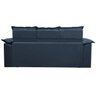 Conjunto de Sofá 3 e 2 Lugares Retrátil e Reclinável Cama Inbox Compact 2.00x1.50M Velusoft Azul - 6