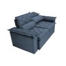 Conjunto de Sofá 3 e 2 Lugares Retrátil e Reclinável Cama Inbox Compact 2.00x1.50M Velusoft Azul - 7