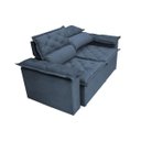 Ver imagem 7 de Conjunto de Sofá 3 e 2 Lugares Retrátil e Reclinável Cama Inbox Compact 2.00x1.50M Velusoft Azul