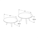 Ver imagem 3 de Kit Mesa Centro Off White/freijo