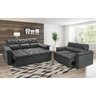 Conjunto de Sofá 3 e 2 Lugares Retrátil e Reclinável Cama Inbox Compact 2.00x1.50M Velusoft - 1