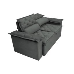 Conjunto de Sofá 3 e 2 Lugares Retrátil e Reclinável Cama Inbox Compact 2.00x1.50M Velusoft - 7