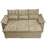 Conjunto de Sofá 3 e 2 Lugares Retrátil e Reclinável Cama Inbox Compact 2.00x1.50M Velusoft Bege - 5