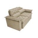 Ver imagem 7 de Conjunto de Sofá 3 e 2 Lugares Retrátil e Reclinável Cama Inbox Compact 2.00x1.50M Velusoft Bege