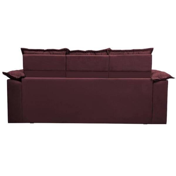 Conjunto de Sofá 3 e 2 Lugares Retrátil e Reclinável Cama Inbox Compact 2.00x1.50M Velusoft - 6