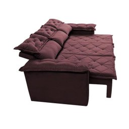 Conjunto de Sofá 3 e 2 Lugares Retrátil e Reclinável Cama Inbox Compact 2.00x1.50M Velusoft - 8