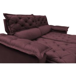 Conjunto de Sofá 3 e 2 Lugares Retrátil e Reclinável Cama Inbox Compact 2.00x1.50M Velusoft - 4